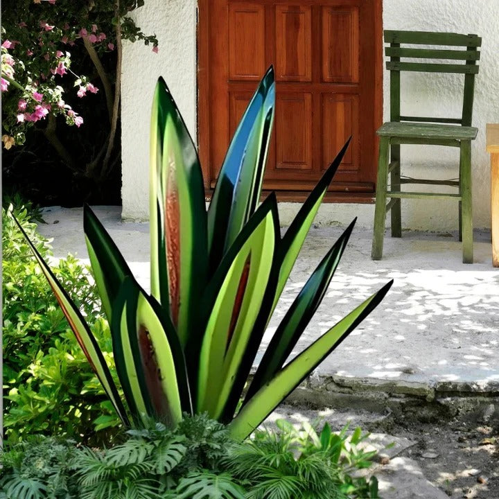Decorative Metal Plant Agave Americana for Yard and Outdoor Space
