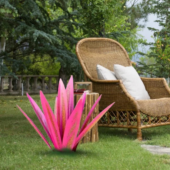 Decorative Metal Plant Agave Americana for Yard and Outdoor Space