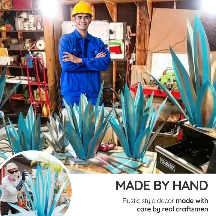 Decorative Metal Plant Agave Americana for Yard and Outdoor Space