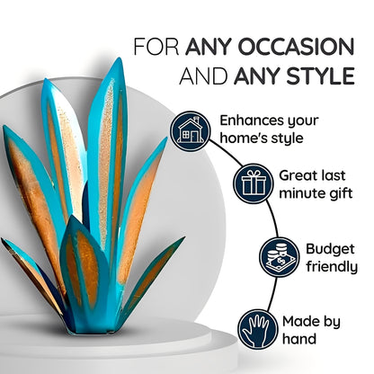 Decorative Metal Plant Agave Americana for Yard and Outdoor Space