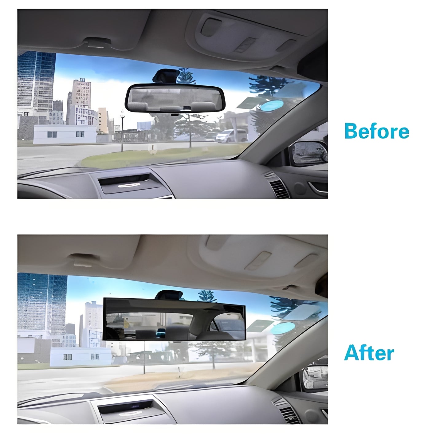 Clip On Rear View Mirror for Wide Field of View
