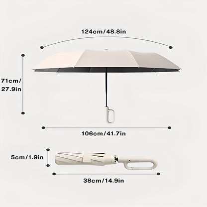 Compact Folding Umbrella Reinforced for Travel and Durability