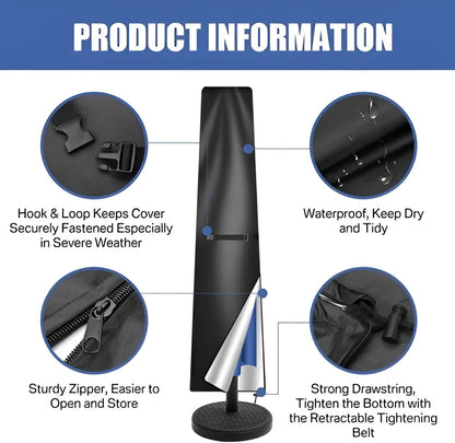 Outdoor Parasol Cover Waterproof for Sun and Rain Protection