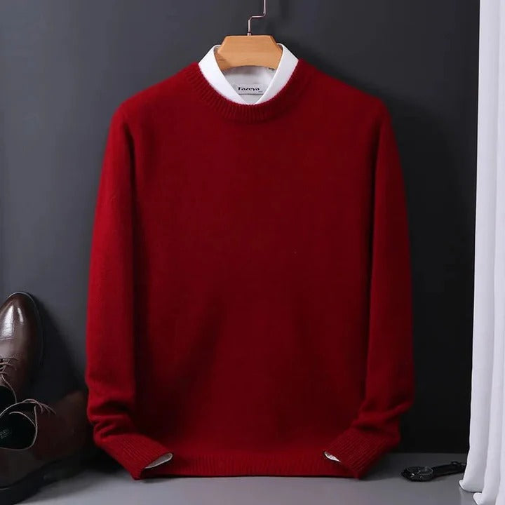 Men's Knit Sweater Cashmere Blend for Daily Wear