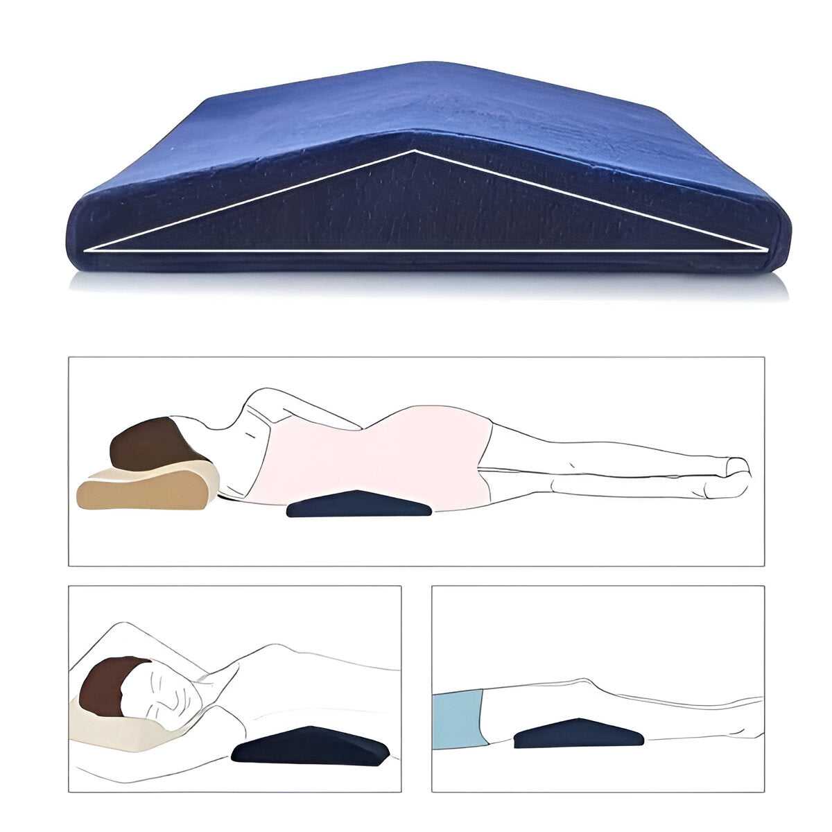 Sleeping Lumbar Pillow for Lower Back Support and Comfort
