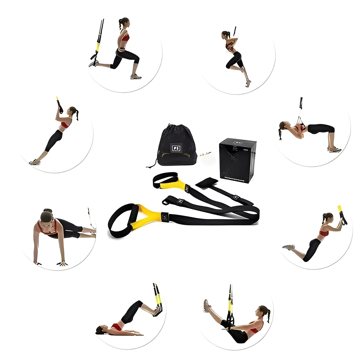 Fitness Training Straps for Home Gym and Strength Exercise
