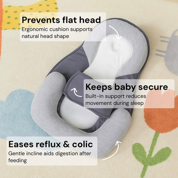 Inclined Pillow Bed for Infants Reflux and Elevation