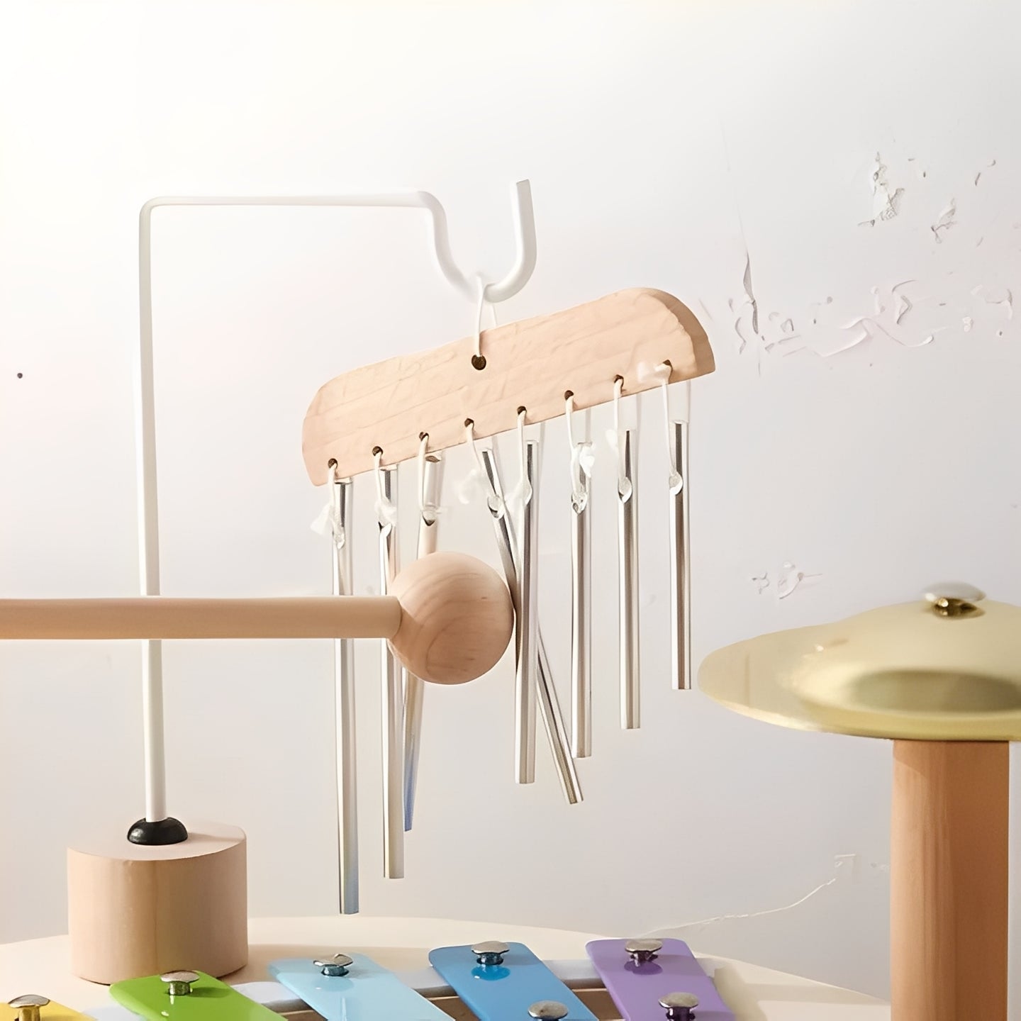 Wooden Drum Kit Montessori Style for Child Development