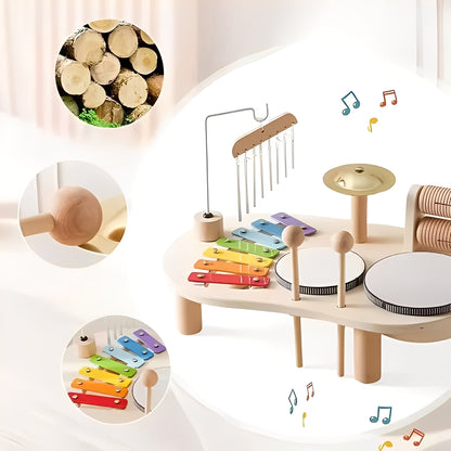 Wooden Drum Kit Montessori Style for Child Development