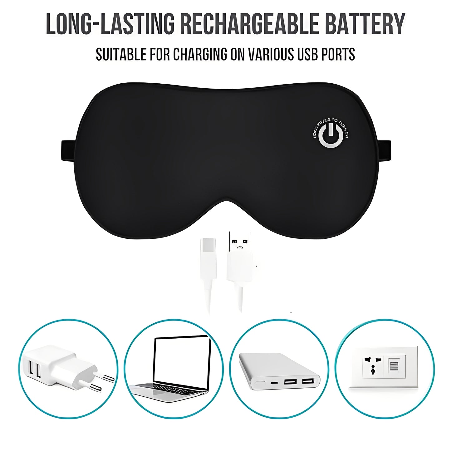 Electric Heated Eye Mask Rechargeable for Relaxation and Relief