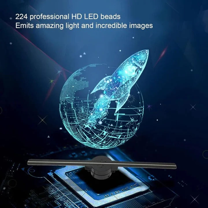 LED Fan Projector for 3D Hologram Visuals and Events
