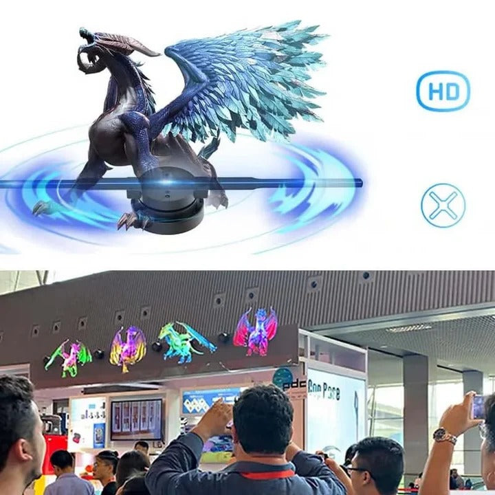 LED Fan Projector for 3D Hologram Visuals and Events