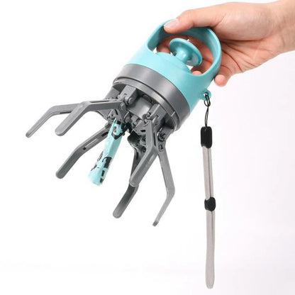 Dog Waste Picker Upper Claw with Integrated Bag Dispenser