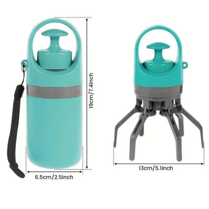 Dog Waste Picker Upper Claw with Integrated Bag Dispenser