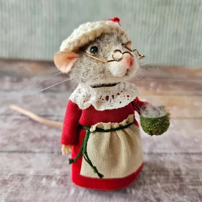 Cute Needle Felted Mouse DIY Kit for Crafting and Gifting