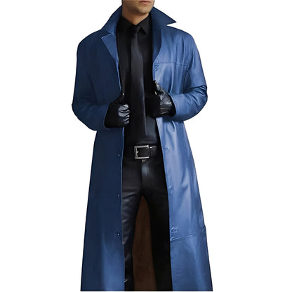 Men's Leather Coat Classic Style for Winter Wear