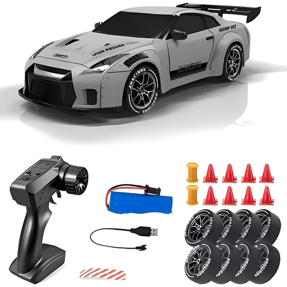 4WD RC Car Retro Style with LED Lights for Racing