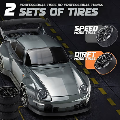 4WD RC Car Retro Style with LED Lights for Racing