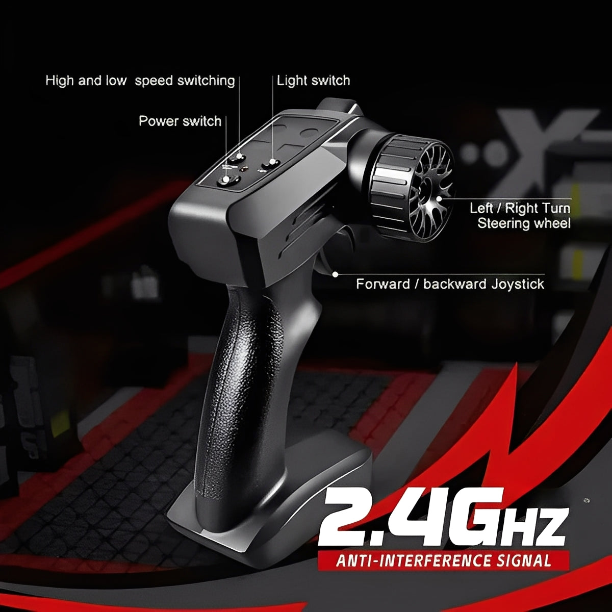 4WD RC Car Retro Style with LED Lights for Racing