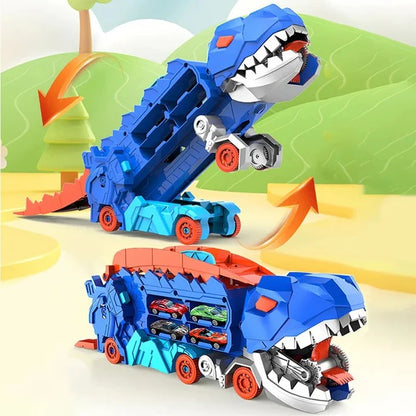 Dinosaur Car Carrier Truck Toy for Vehicle Storage