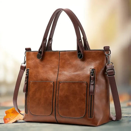 Leather Handbag for Women Crossbody or Tote