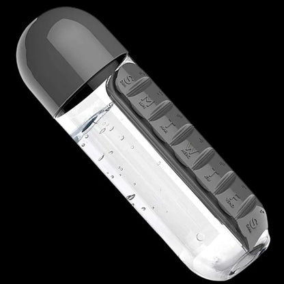 Pill Organizer Water Bottle for Medication and Hydration