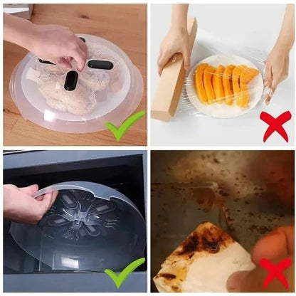 Magnetic Microwave Splatter Guard and Food Cover