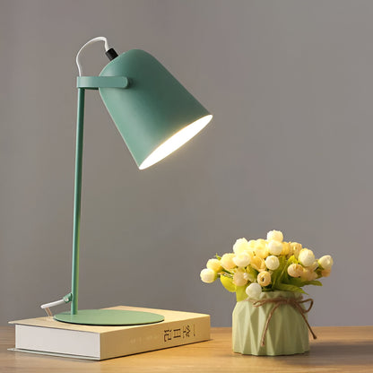 Nordic Iron Table Lamp Macaron Color Bucket Design