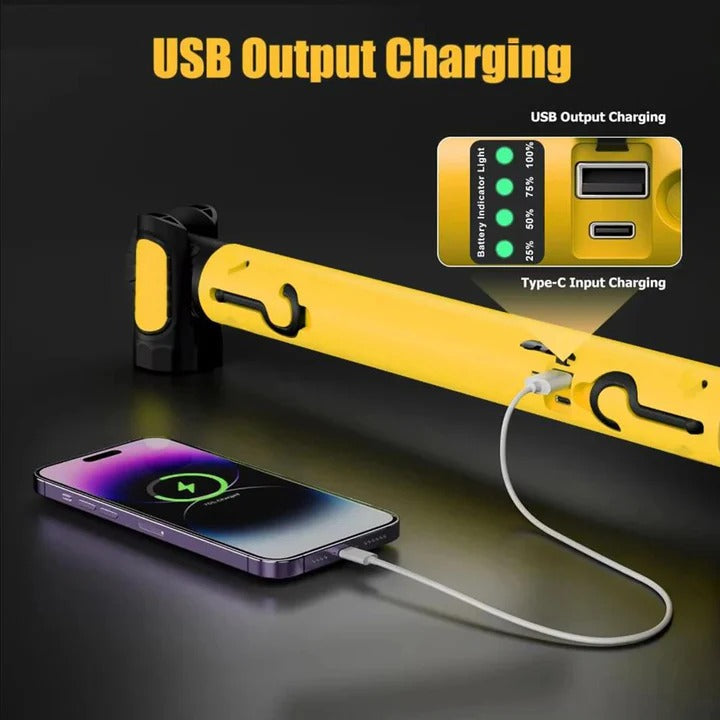 LED Work Light Rechargeable with Magnetic Base for Mechanics