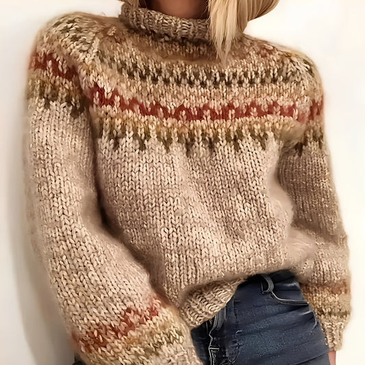 Icelandic Wool Turtleneck Sweater Traditional Knitwear for Winter