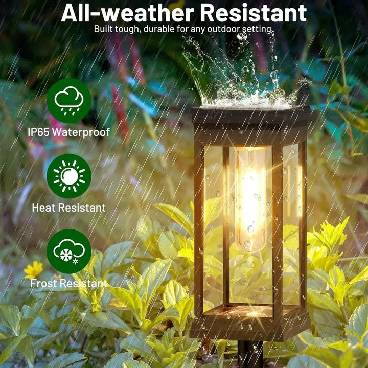 Solar Pathway Lights Outdoor Waterproof Set