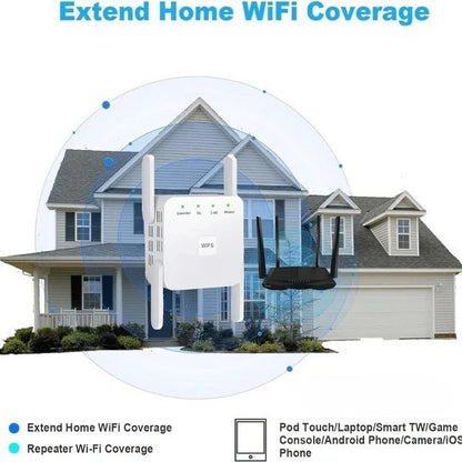 WiFi Signal Booster 5G Dual Band for Internet Coverage