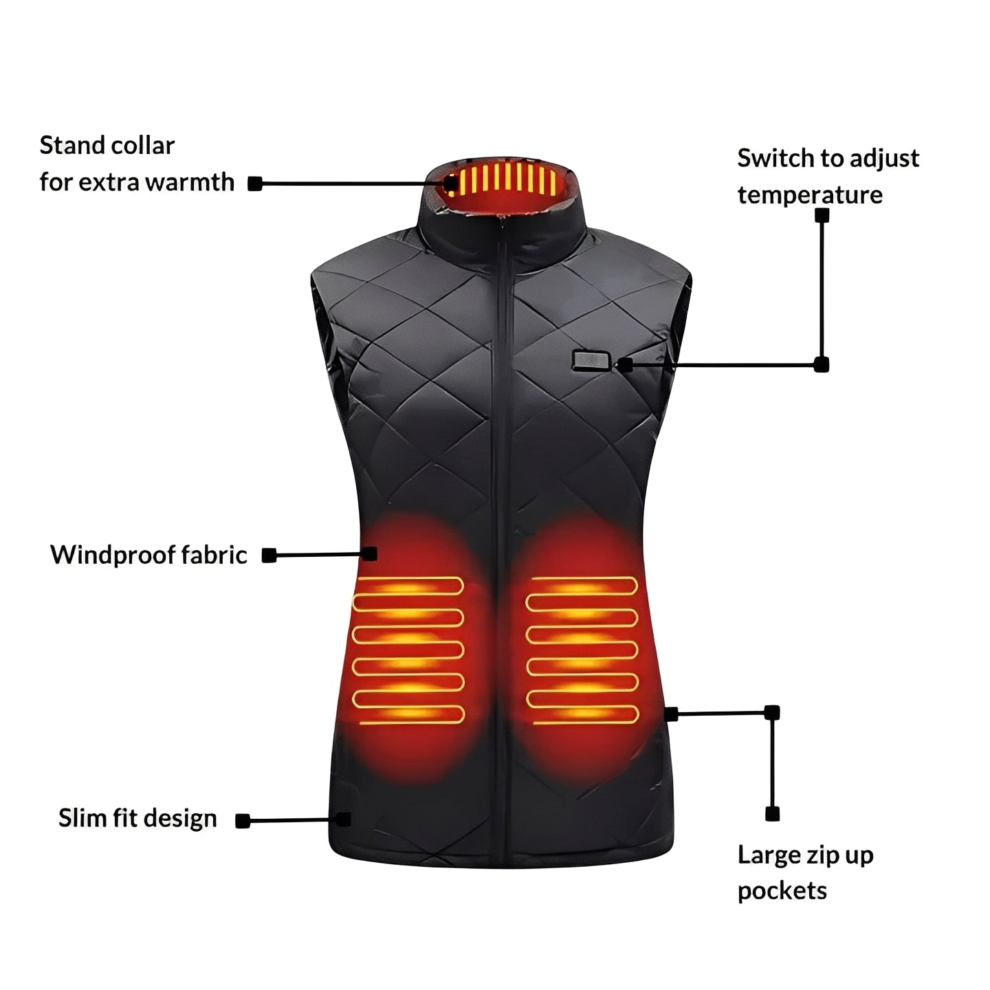 Women's Heated Gilet Vest for Cold Weather