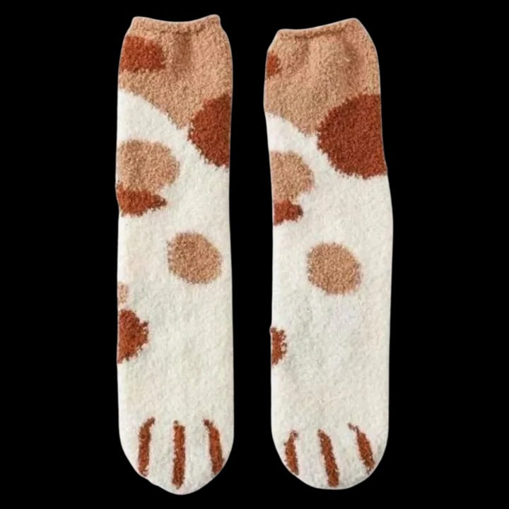 Winter Socks Cat Paw Design for Women and Teens
