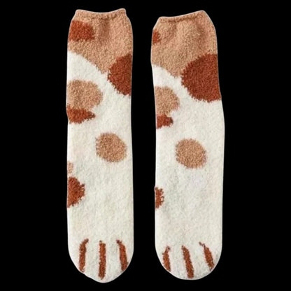 Winter Socks Cat Paw Design for Women and Teens