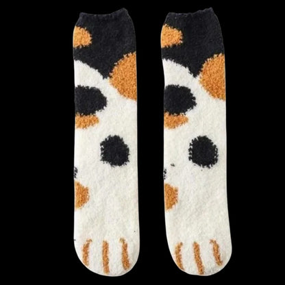 Winter Socks Cat Paw Design for Women and Teens