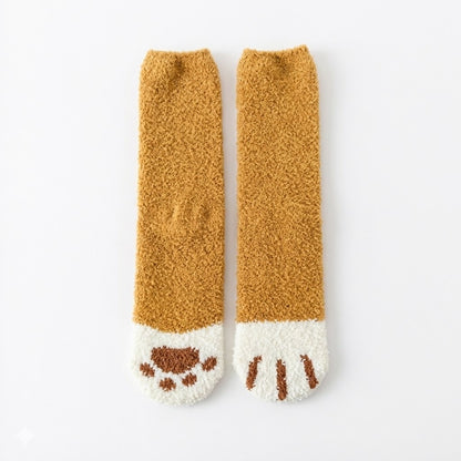 Winter Socks Cat Paw Design for Women and Teens