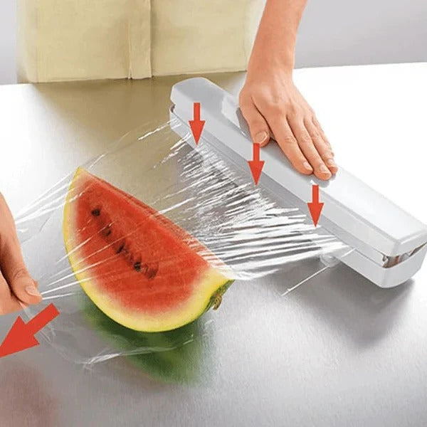 Kitchen Food Wrapper Dispenser for Clutter Free Storage