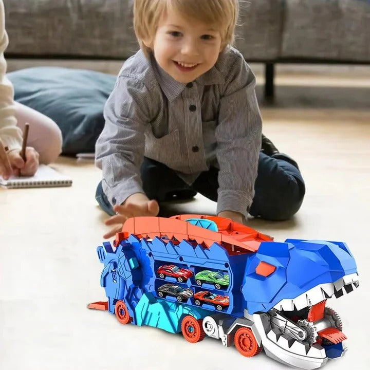 Kids Dinosaur Toy Truck for Playtime and Storage