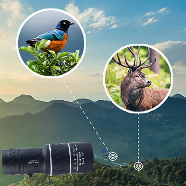 Power Monocular with Zoom Function for Distance Viewing