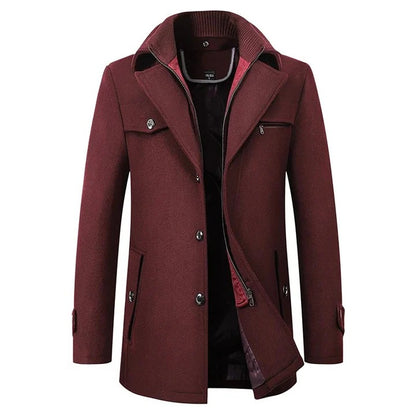 Men's Waterproof Winter Business Coat for Office and Travel