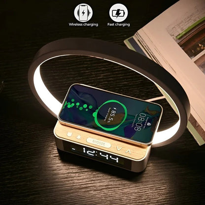 Table Lamp Wireless Charging Alarm Clock and Touch Control