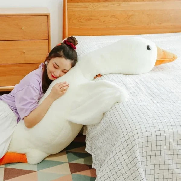Big Goose Plush Toy for Sleeping and Decorative Pillow
