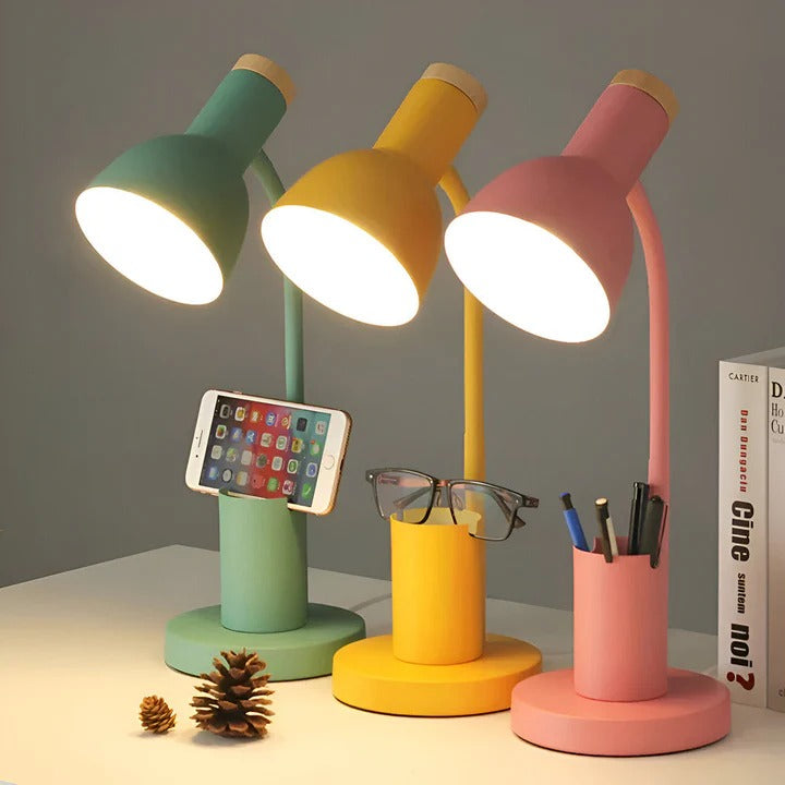 Desk LED Lamp with Pen Holder for Reading and Writing
