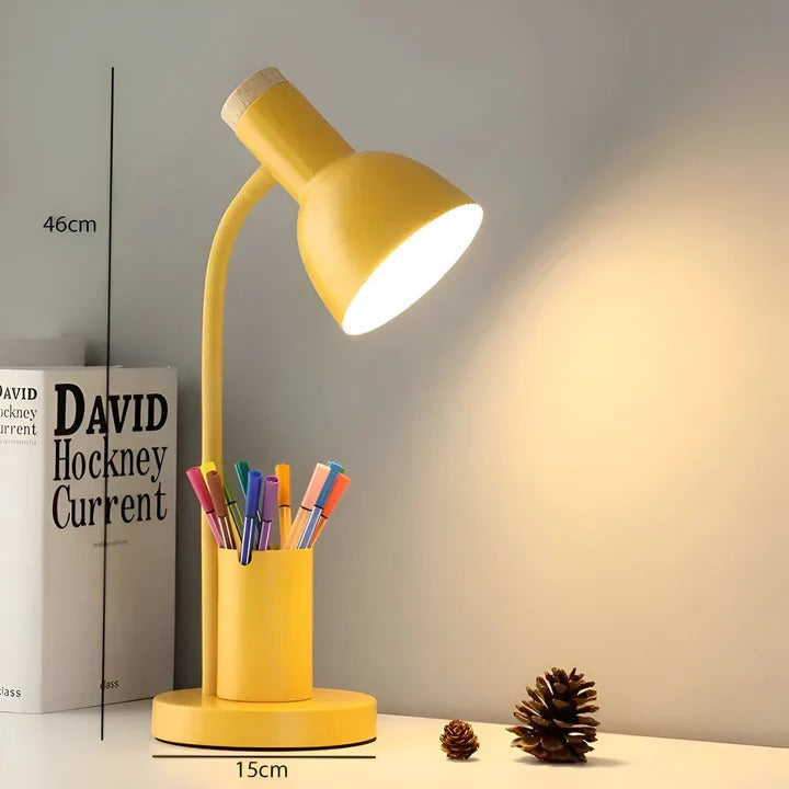 Desk LED Lamp with Pen Holder for Reading and Writing