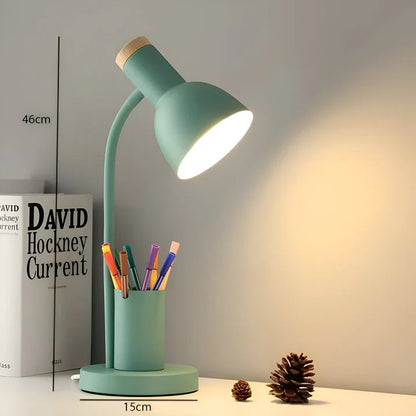 Desk LED Lamp with Pen Holder for Reading and Writing