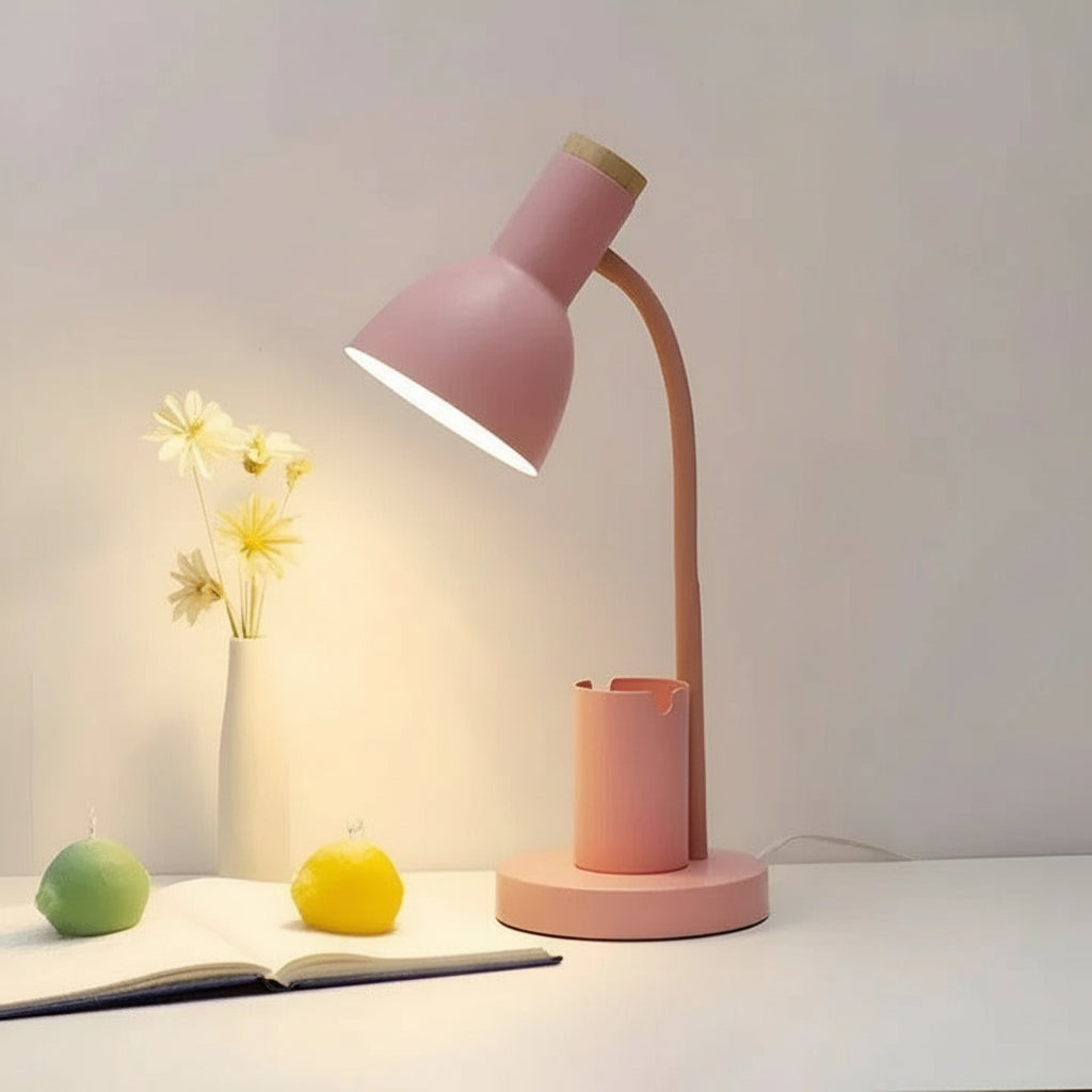 Desk LED Lamp with Pen Holder for Reading and Writing