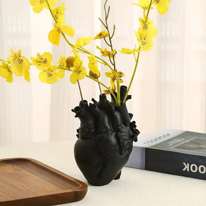 Wooden and Bamboo Heart Shaped Vase Unique Design