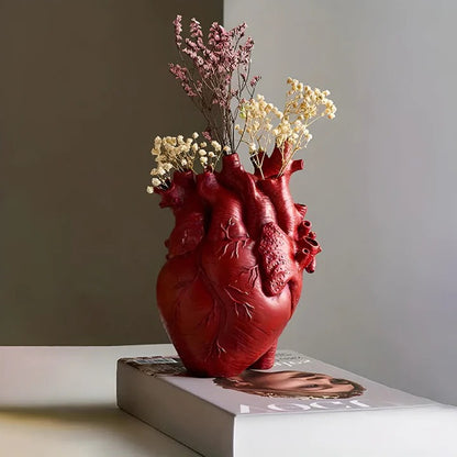 Wooden and Bamboo Heart Shaped Vase Unique Design