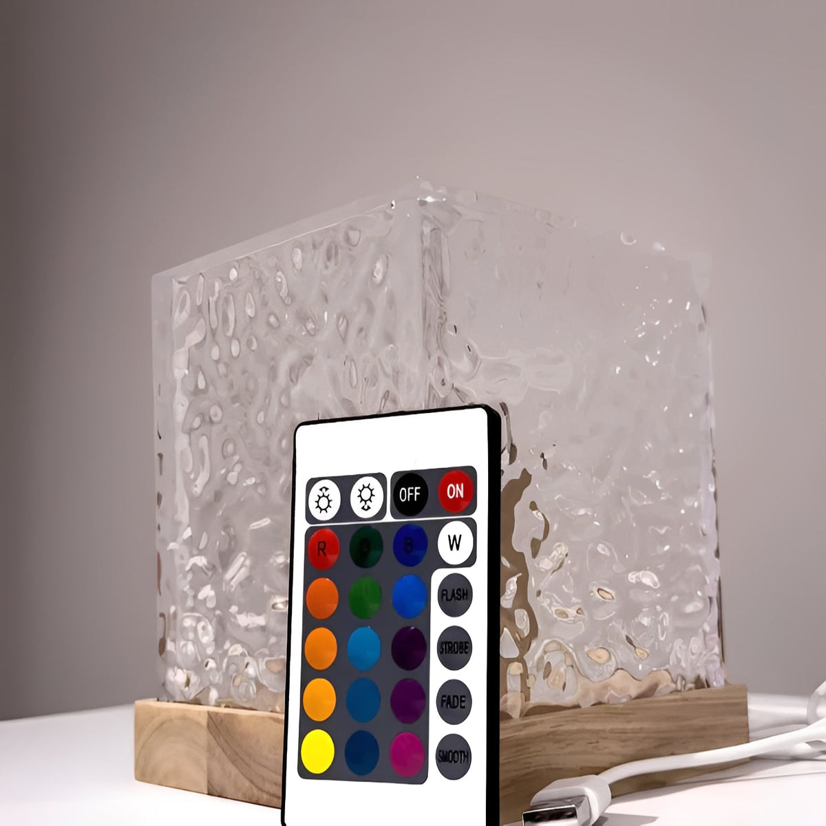 Led Water Ripple 16 Color LED Water Ripple Projector Night Light for Home – Feanatic